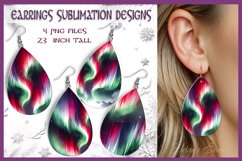 Northern lights Teardrop earrings design |Christmas earring Product Image 1