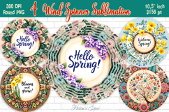 Spring designs Wind Spinner wrap sublimation | Spring quotes Product Image 1