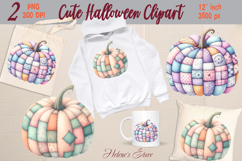 Cute Halloween pumpkin clipart |Watercolor shirt designs png Product Image 1