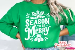 Christmas SVG | Tis The Season To Be Merry Product Image 1