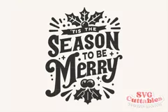 Christmas SVG | Tis The Season To Be Merry Product Image 3