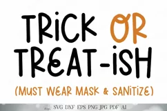 Trick or Treat-ish SVG | Trick or Treat Halloween Sign SVG | Product Image 2
