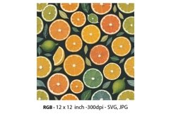 seamless pattern olives , oranges, fruits, food watercolor Product Image 2