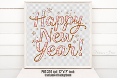 Bright Happy New Year quote sublimation design clipart png Product Image 2
