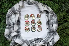 Santa Claus clipart sublimation PNG | Retro funny Santa face Product Image 2