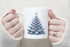 Christmas tree clipart | Winter forest t shirt design png Product Image 4