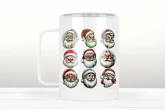 Santa Claus clipart sublimation PNG | Retro funny Santa face Product Image 3