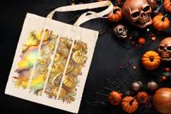 Cute golden pumpkins yellow brush strokes t shirt design png Product Image 3