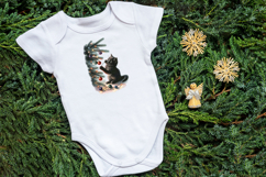 Christmas lights &amp; black cat clipart| Winter t shirt designs Product Image 3