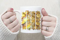 Cute golden pumpkins yellow brush strokes t shirt design png Product Image 4