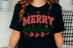 Merry Christmas PNG, Checkered Christmas Product Image 3