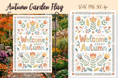 Welcome Autumn Garden Flag Sublimation | Fall garden design Product Image 1