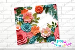 3D Floral 20 oz Skinny Tumbler Wrap Product Image 2