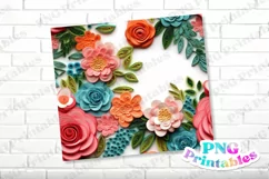 3D Floral 20 oz Skinny Tumbler Wrap Product Image 2