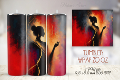 Abstract texture portraiture straight tumbler 20oz wrap png Product Image 1
