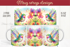 Cute Hummingbird mug wraps sublimation designs |Humming bird Product Image 1