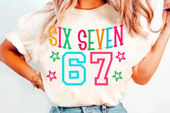 Six Seven 6 7 Funny Meme SVG PNG, Product Image 2