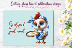 Cute chicken and funny quote cutting board sublimation png Product Image 1