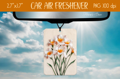 Floral Air Freshener Car| Car air freshin sublimating png Product Image 1