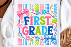 First Grade Bow School Shirt Product Image 1
