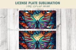 Car plate sublimation | Car plate PNG | Abstract Butterfly Product Image 2