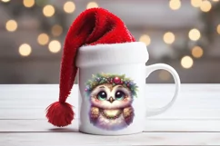 Christmas owl clipart sublimation PNG | Retro funny animal Product Image 3