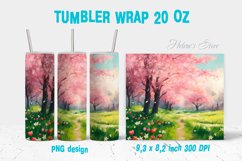 Spring tumbler | Spring garden tumbler| Floral tumbler wrap Product Image 1