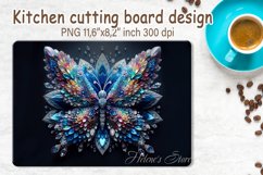 3d Crystal butterfly cutting board sublimation | Glass board Product Image 1
