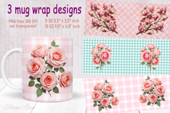 Vintage summer flowers design mug wrap 15 oz 11 oz png Product Image 1