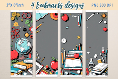 Back to school bookmark |Printable bookmark| Gray Book craft Product Image 1