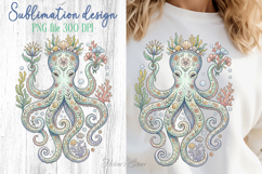 Pastel sea animals sublimation design png|Cute ocean clipart Product Image 1
