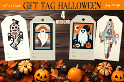 Halloween gift tags printable BUNDLE |Gift tag designs png Product Image 10
