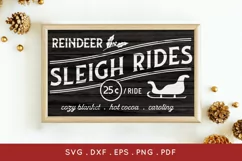 Reindeer Sleigh Rides Christmas Sign svg eps png pdf dxf Product Image 4