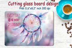 Inspiring quote kitchen glass cutting board sublimation png Product Image 2