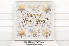 Bright Happy New Year quote sublimation design clipart png Product Image 2