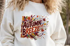 Autumn Chenille Embroidered Patch Puffy Sublimation Design Product Image 1