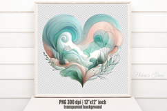 Cute watercolor heart sublimation design | Love clipart png Product Image 2