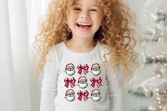 Coquette bow clipart sublimation PNG| Retro funny Santa face Product Image 2
