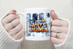 Happy Halloween cute brush strokes t shirt design png Product Image 4