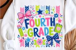 Fourth Grade Bow School Shirt Product Image 1