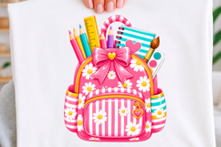 Pink Teacher Backpack PNG Product Image 1
