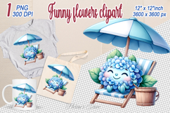 Cute summer flowers Clipart | Funny floral girly designs png Product Image 1