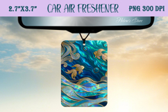 Iridescent ocean pattern Air Freshener Car sublimating Product Image 1