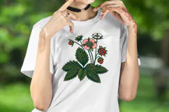 Wildflowers strawberry clipart | Vintage flowers graphics Product Image 4