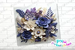 3D Floral 20 oz Skinny Tumbler Wrap Product Image 2