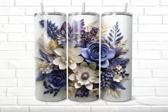 3D Floral 20 oz Skinny Tumbler Wrap Product Image 3