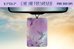 Iridescent Hammingdird Air Freshener Car sublimating png Product Image 1
