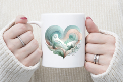 Cute watercolor heart sublimation design | Love clipart png Product Image 3