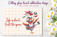Cute chicken and funny quote cutting board sublimation png Product Image 1