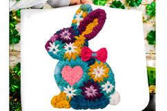 Faux Yarn Easter Bunny Png Easter Png Product Image 1